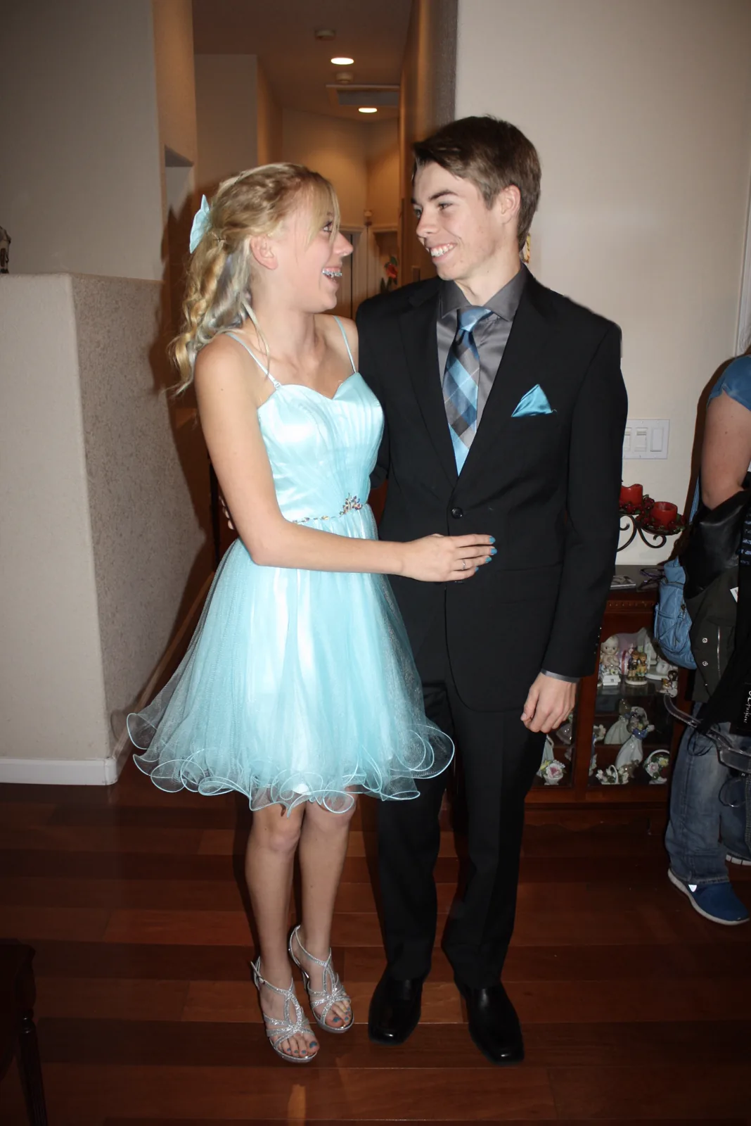 Tate and Hayley dressed for a school dance